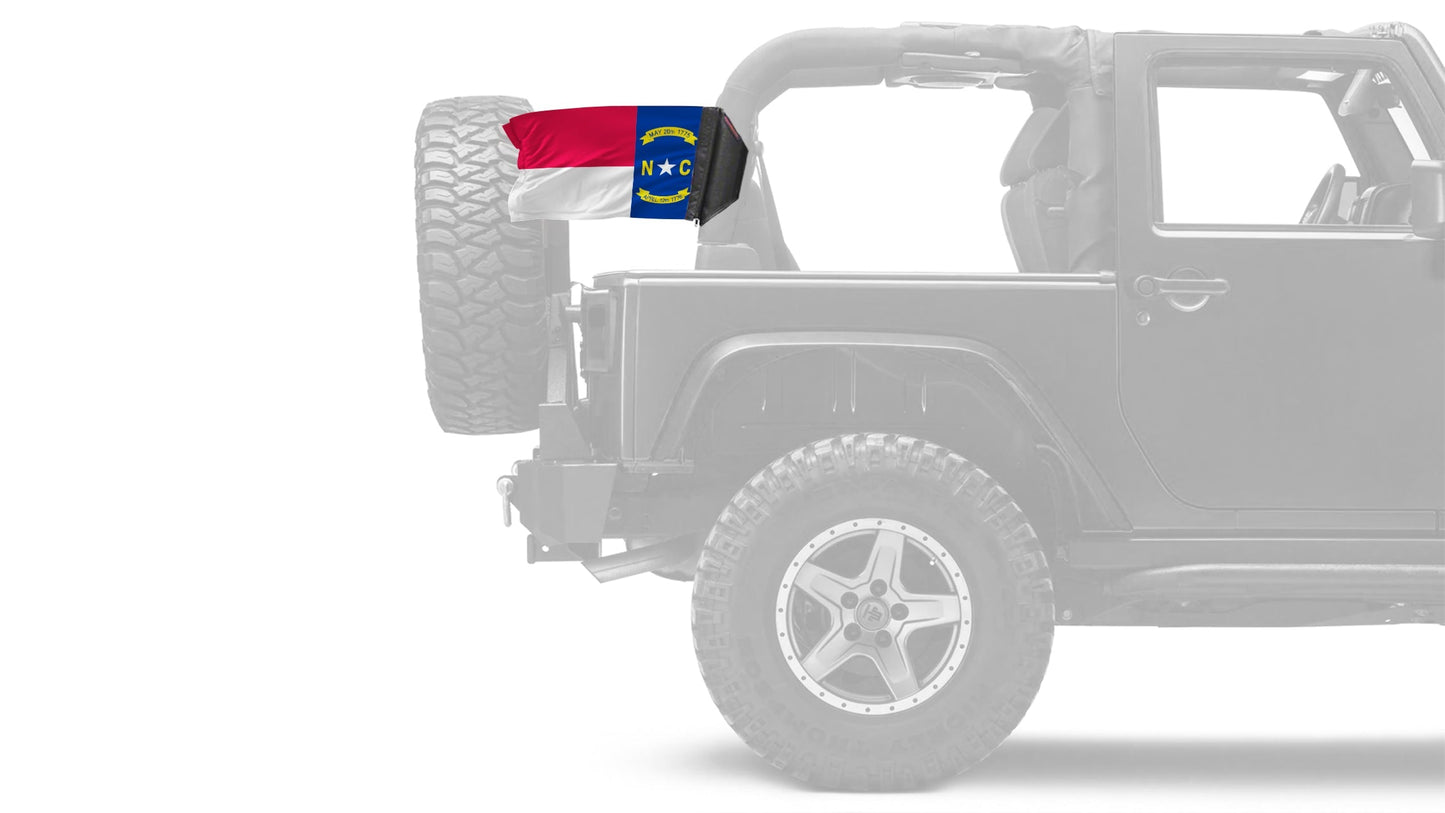State Flag North Carolina 12"x18" Forever Wave Flag for Jeep Wrangler LJ 2003-2006
