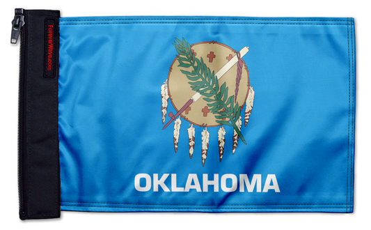 State Flag Oklahoma 12"x18" Forever Wave Flag for Boats