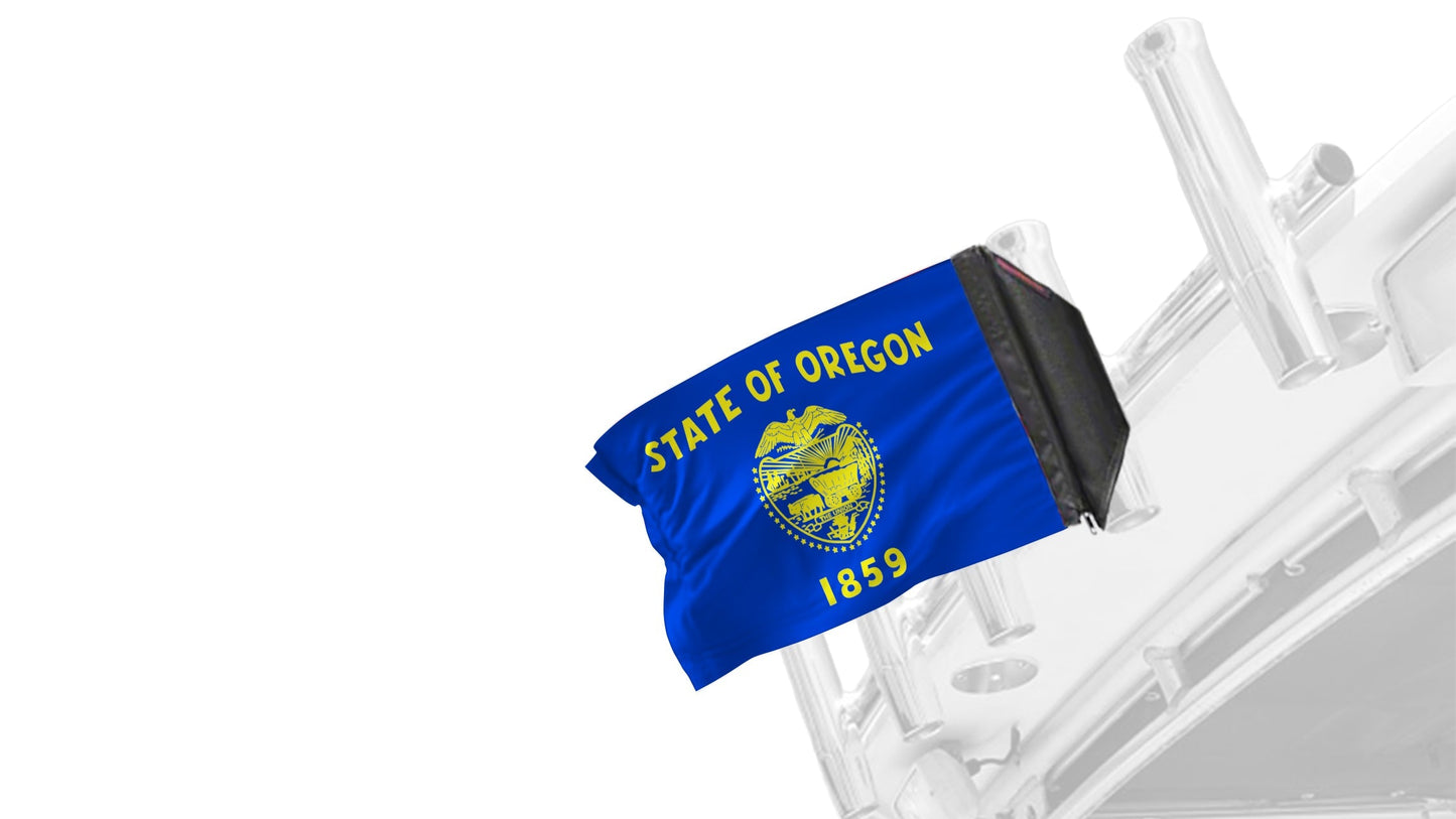 State Flag Oregon 12"x18" Forever Wave Flag for Boats