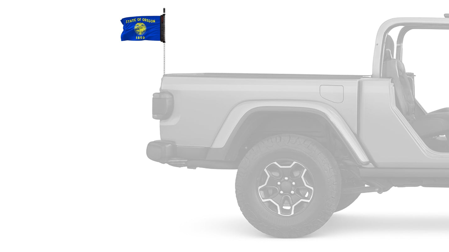 State Flag Oregon 12"x18" Forever Wave Flag for Jeep Wrangler JL 2-Door 2018-Present