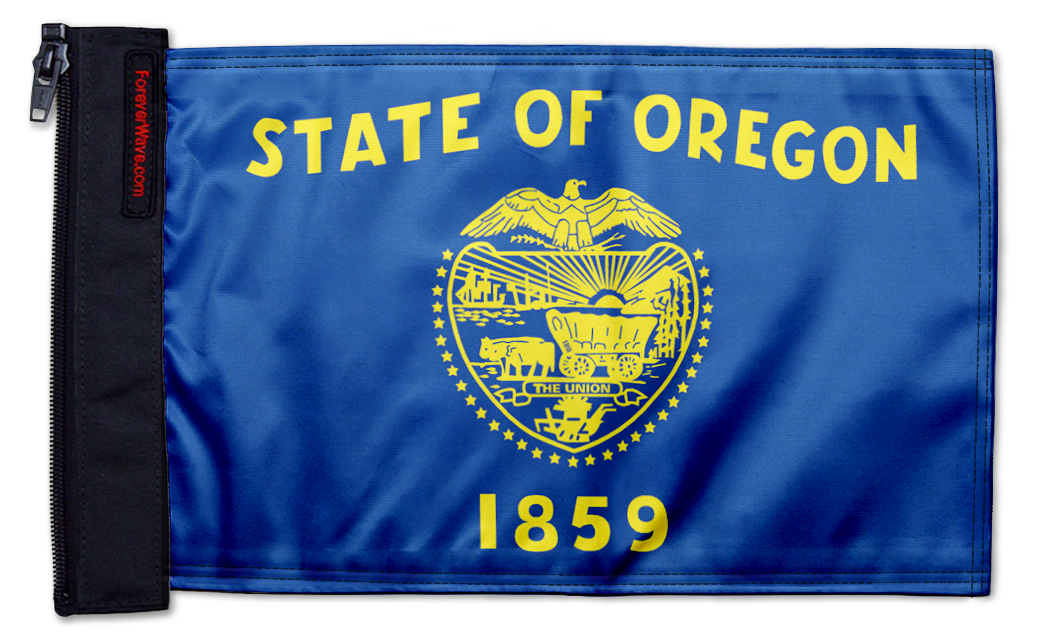 State Flag Oregon 12"x18" Forever Wave Flag for Jeep Wrangler CJ-7 and CJ-8 1976-1986