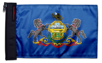 State Flag Pennsylvania 12"x18" Forever Wave Flag for Jeep Wrangler LJ 2003-2006