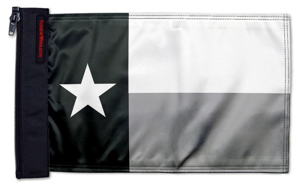 State Flag Texas Subdued 12"x18" Forever Wave Flag for Golf Carts
