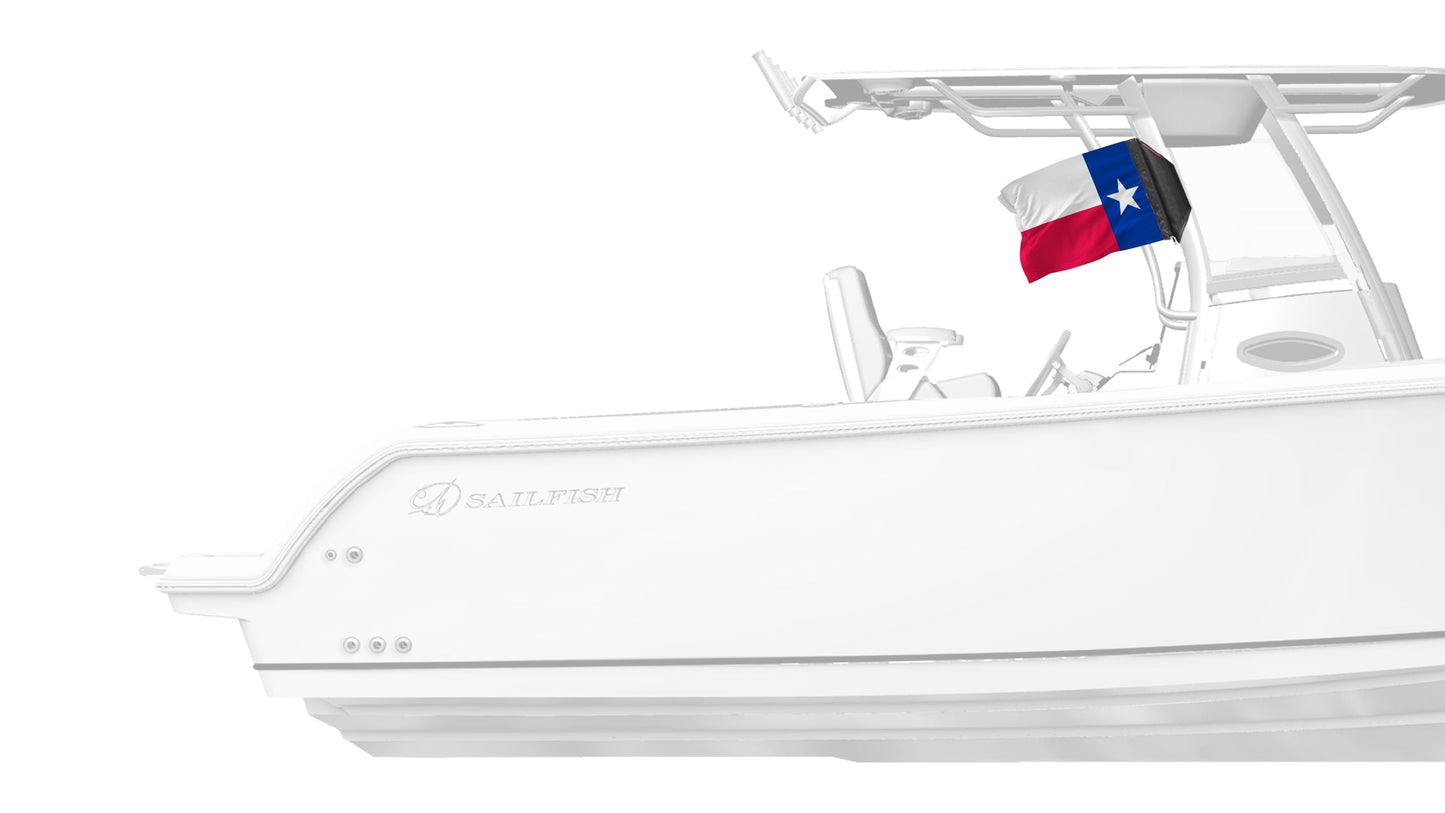 State Flag Texas 12"x18" Forever Wave Flag for Boats