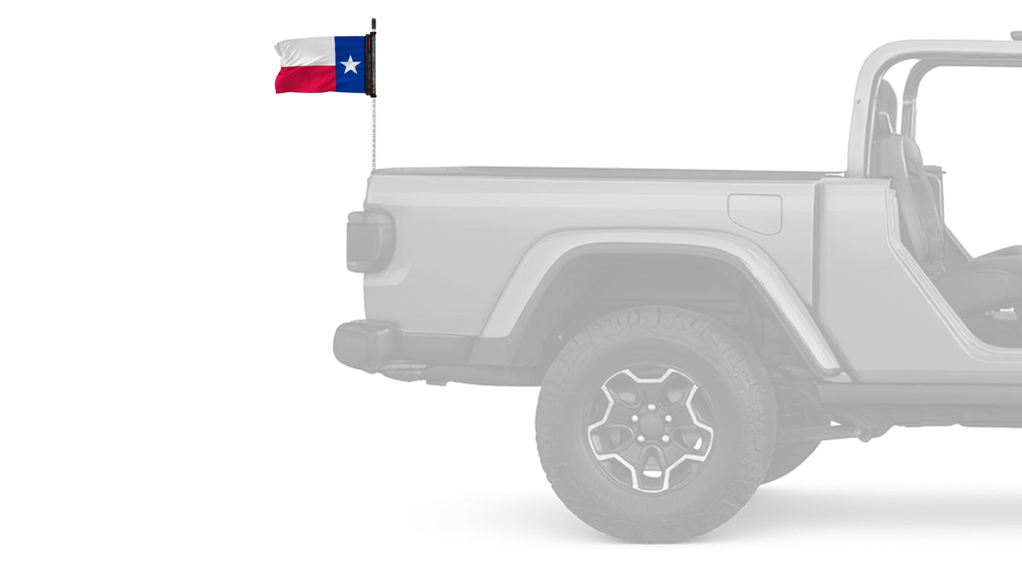 State Flag Texas 12"x18" Forever Wave Flag for Jeep Wrangler LJ 2003-2006