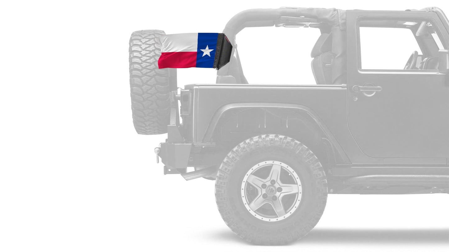State Flag Texas 12"x18" Forever Wave Flag for Jeep Wrangler JK 2-Door 2007-2018