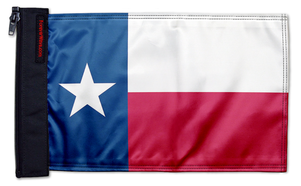State Flag Texas 12"x18" Forever Wave Flag for Golf Carts