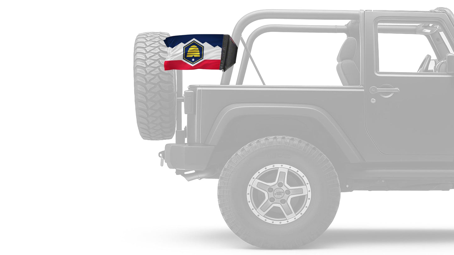 State Flag Utah 12"x18" Forever Wave Flag for Jeep Wrangler YJ 1986-1995