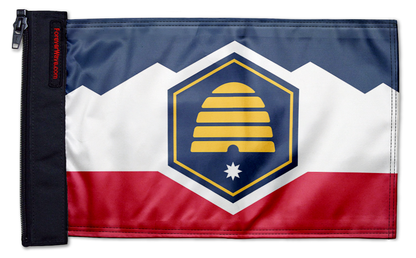 State Flag Utah 12"x18" Forever Wave Flag for Jeep Wrangler JK 2-Door 2007-2018