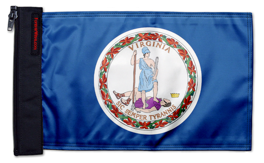 State Flag Virginia 12"x18" Forever Wave Flag for Golf Carts