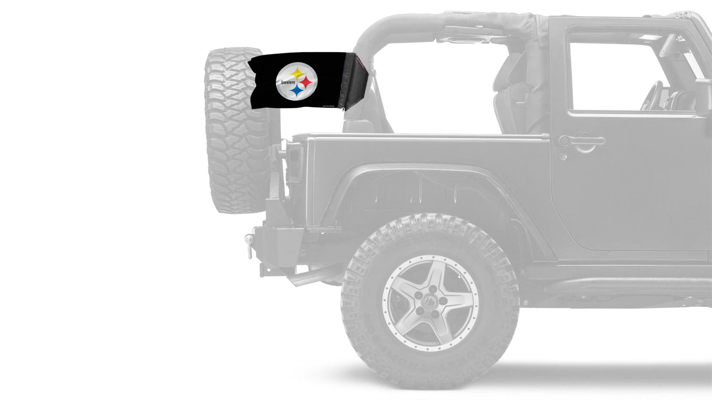Pittsburgh Steelers 11"x17" Forever Wave Flag for Jeep Wrangler LJ 2003-2006