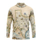 Texas State Map UltraLight Sunshirt Hoodie – UPF 50+