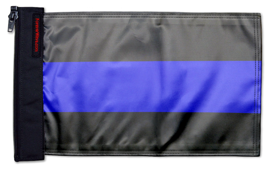 Thin Blue Line 12"x18" Forever Wave Flag for Jeep Wrangler JKU 4-Door 2007-2018