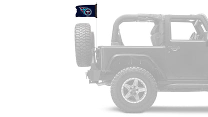 Tennessee Titans 11"x17" Forever Wave Flag for Jeep Wrangler CJ-7 and CJ-8 1976-1986