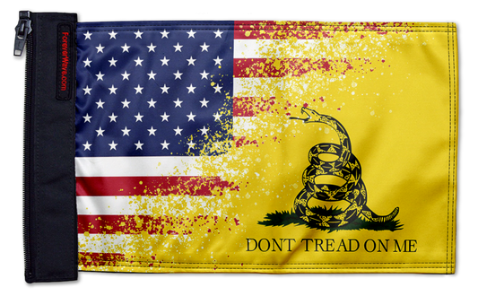 USA Gadsden 12"x18" Forever Wave Flag for Jeep Wrangler JL 2-Door 2018-Present