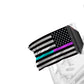 USA Subdued Thin Purple-Teal Line 12"x18" Forever Wave Flag