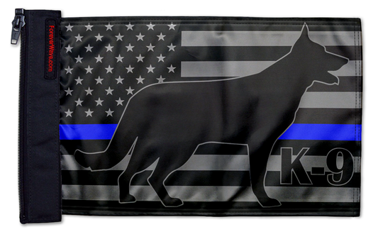 USA Subdued Thin Blue Line K9 12"x18" Forever Wave Flag for Jeep Wrangler YJ 1986-1995