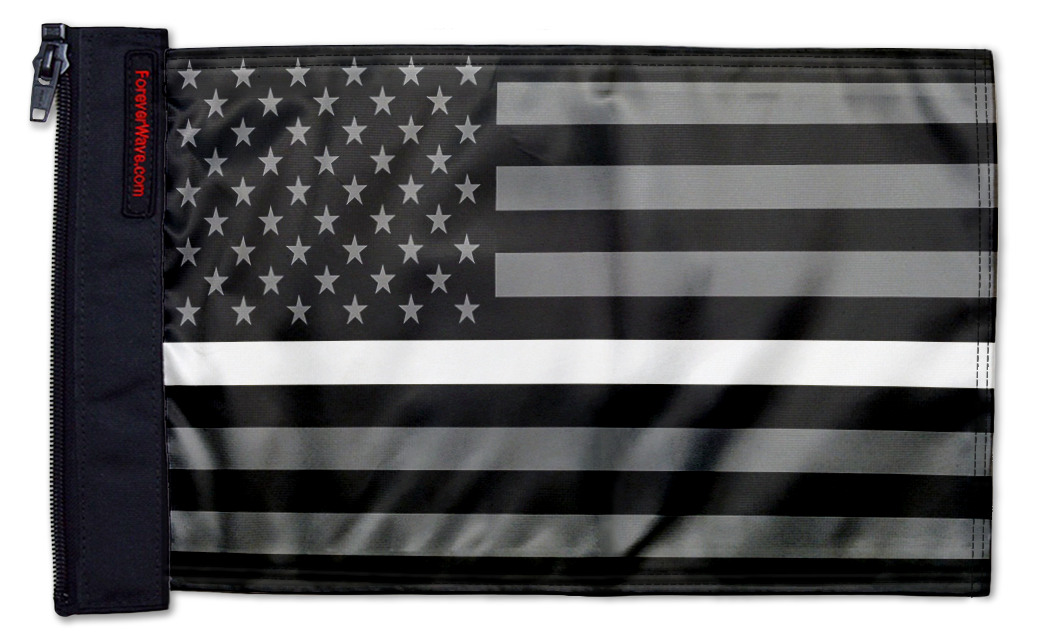 USA Subdued Thin White Line 12"x18" Forever Wave Flag