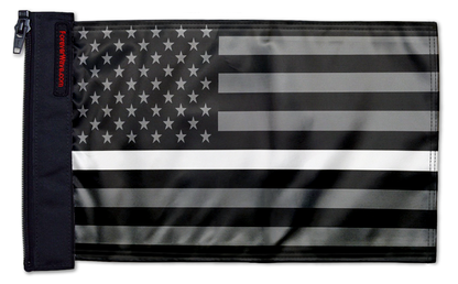 USA Subdued Thin White Line 12"x18" Forever Wave Flag for Jeep Wrangler JL 2-Door 2018-Present