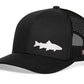 Steelhead Fish Trucker Hat  |  Black Steelhead Fish Snapback