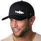 Steelhead Fish Trucker Hat  |  Black Steelhead Fish Snapback