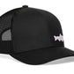 Steelhead Fish Trucker Hat  |  Black Steelhead Fish Snapback