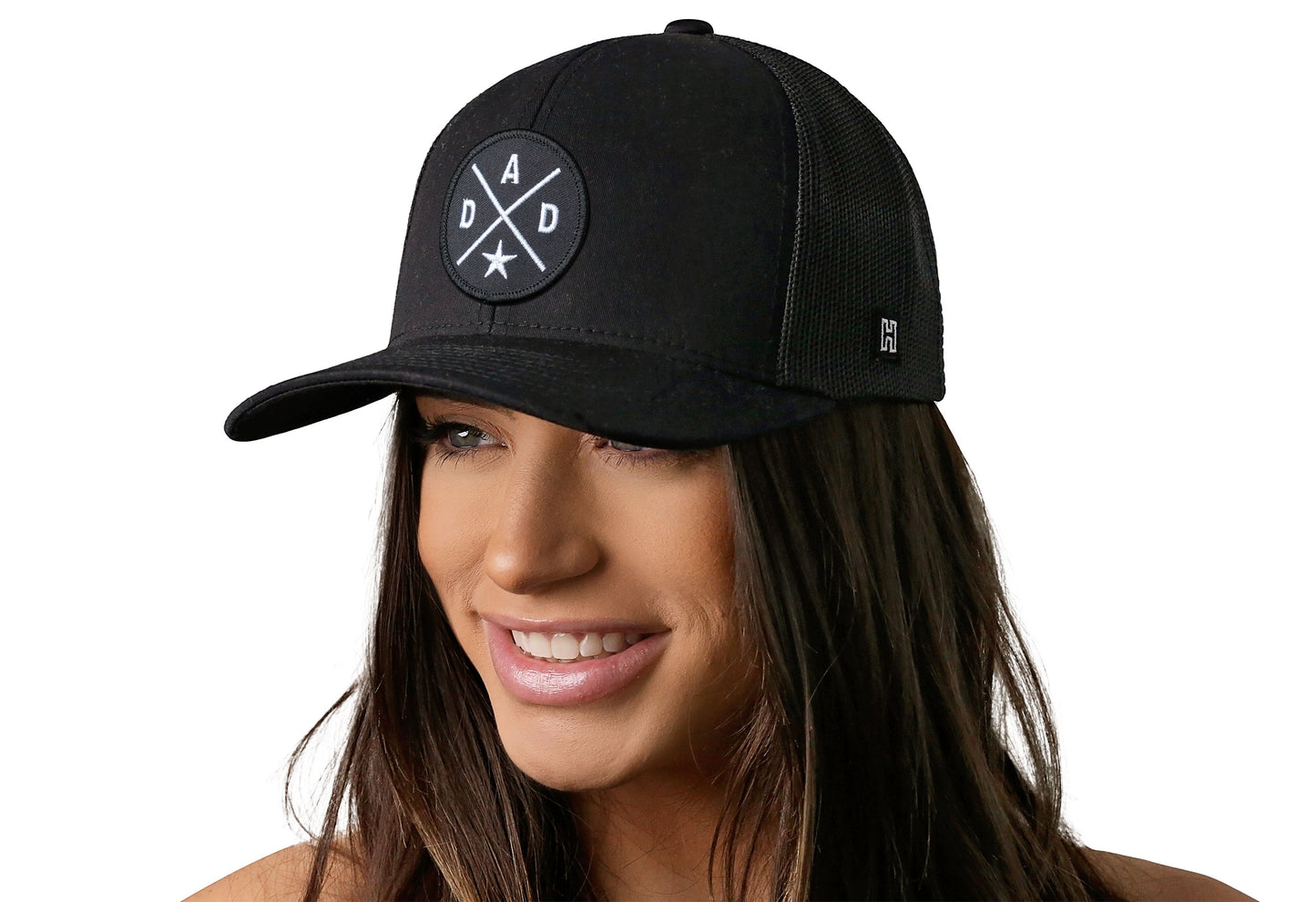 Dad Trucker Hat  |  Black  Snapback