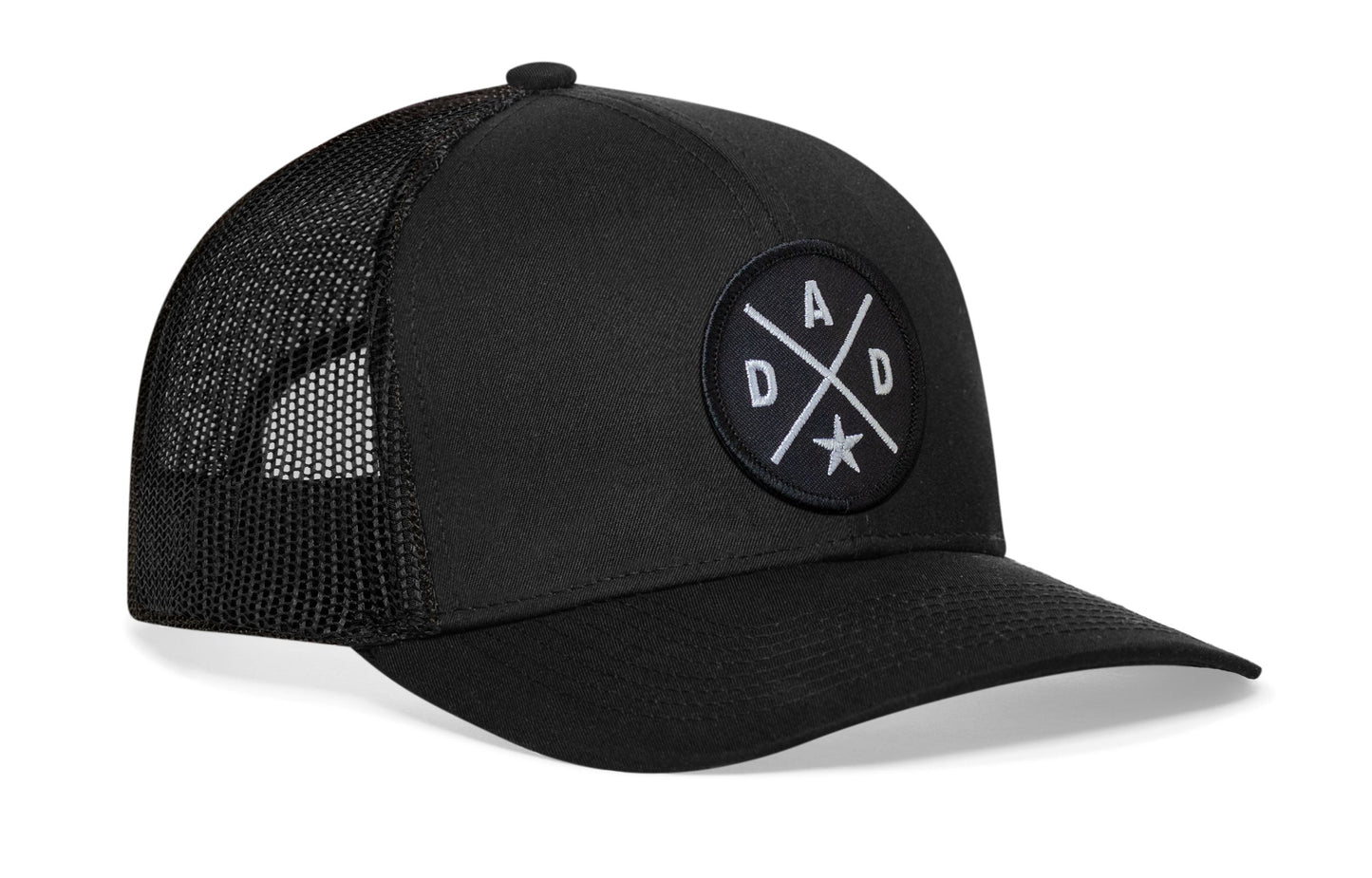 Dad Trucker Hat  |  Black  Snapback