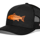 Salmon Trucker Hat  |  Black Salmon Snapback