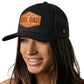 Girl Dad Leather Trucker Hat  |  Black  Snapback
