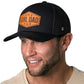 Girl Dad Leather Trucker Hat  |  Black  Snapback