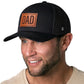 Dad Leather Trucker Hat  |  Black Snapback