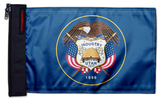 State Flag Utah "Old Style" 12"x18" Forever Wave Flag for Jeep Wrangler LJ 2003-2006