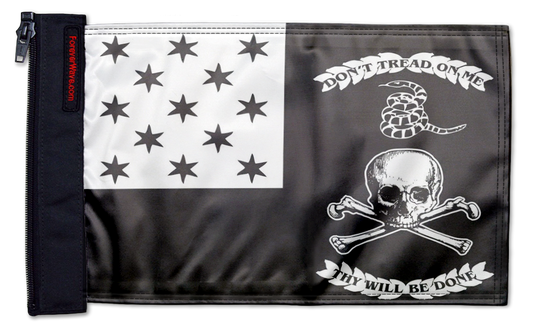 Veterans Exempt 12"x18" Forever Wave Flag for Jeep Wrangler CJ-7 and CJ-8 1976-1986