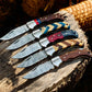 Holiday Gift Pack: Set of 5 Folding Pocket Knives – Black Friday & Christmas Sale