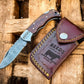 Everyday Carry Pocket Knife – 3" Damascus Folding Blade, Rosewood Handle