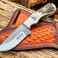 Western Knife with 3.4" Rasp Steel Blade & Antler Horn Handle