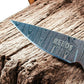 Belt Knife 3.5" Damascus Blade with Antler Horn Handle & Sheath