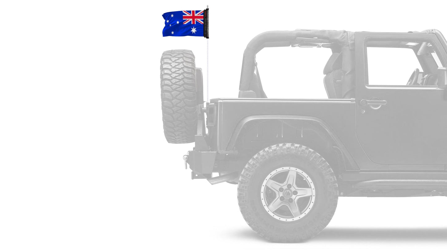 Australia 12"x18" Forever Wave Flag for Jeep Wrangler YJ 1986-1995