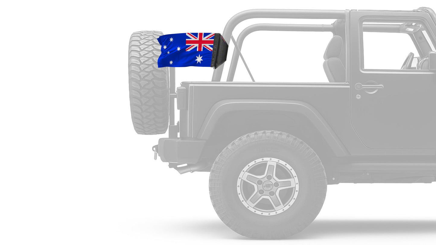 Australia 12"x18" Forever Wave Flag for Jeep Wrangler LJ 2003-2006