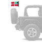 Bahamas Courtesy 12"x18" Forever Wave Flag for Jeep Wrangler JK 2-Door 2007-2018