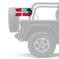 Bahamas Courtesy 12"x18" Forever Wave Flag for Jeep Wrangler CJ-7 and CJ-8 1976-1986