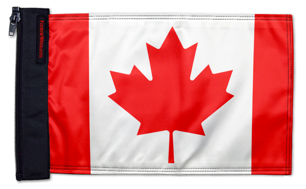 Canada 12"x18" Forever Wave Flag for Golf Carts