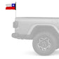 Chile 12"x18" Forever Wave Flag for Jeep Wrangler JK 2-Door 2007-2018