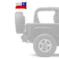 Chile 12"x18" Forever Wave Flag for Jeep Wrangler JKU 4-Door 2007-2018