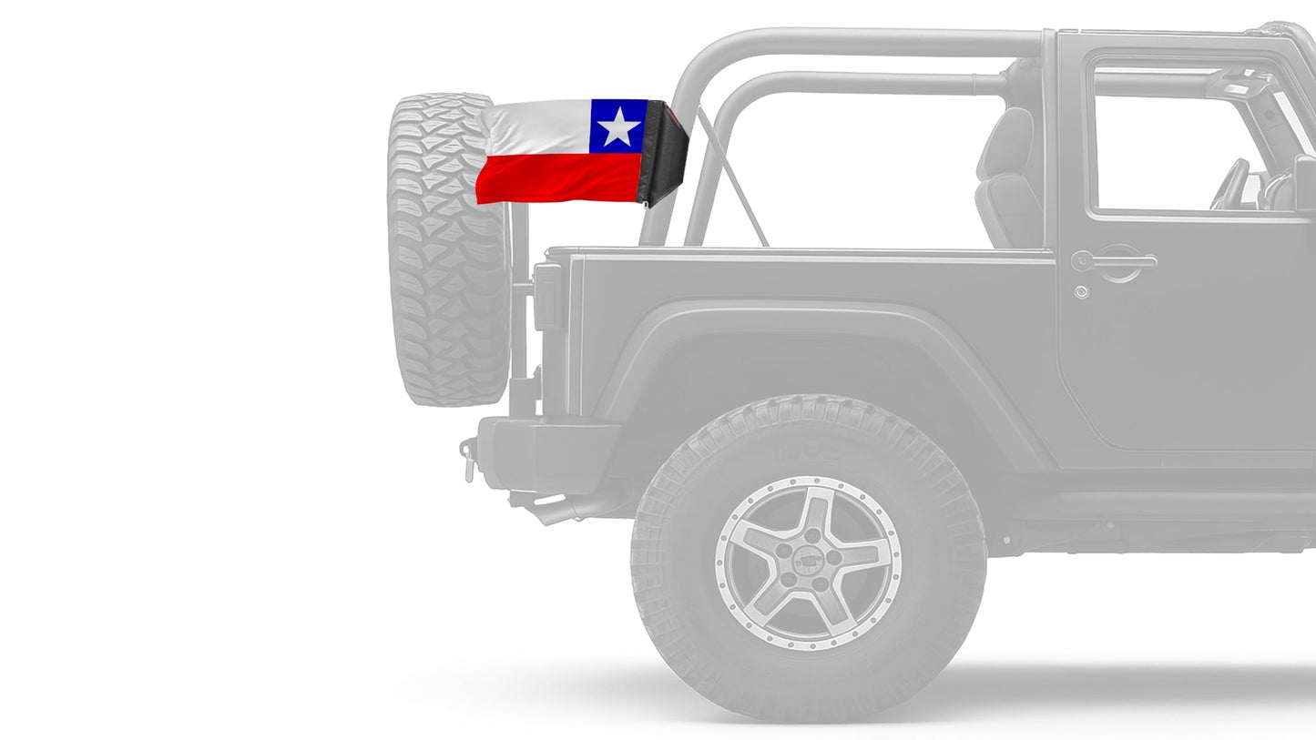 Chile 12"x18" Forever Wave Flag for Jeep Wrangler LJ 2003-2006