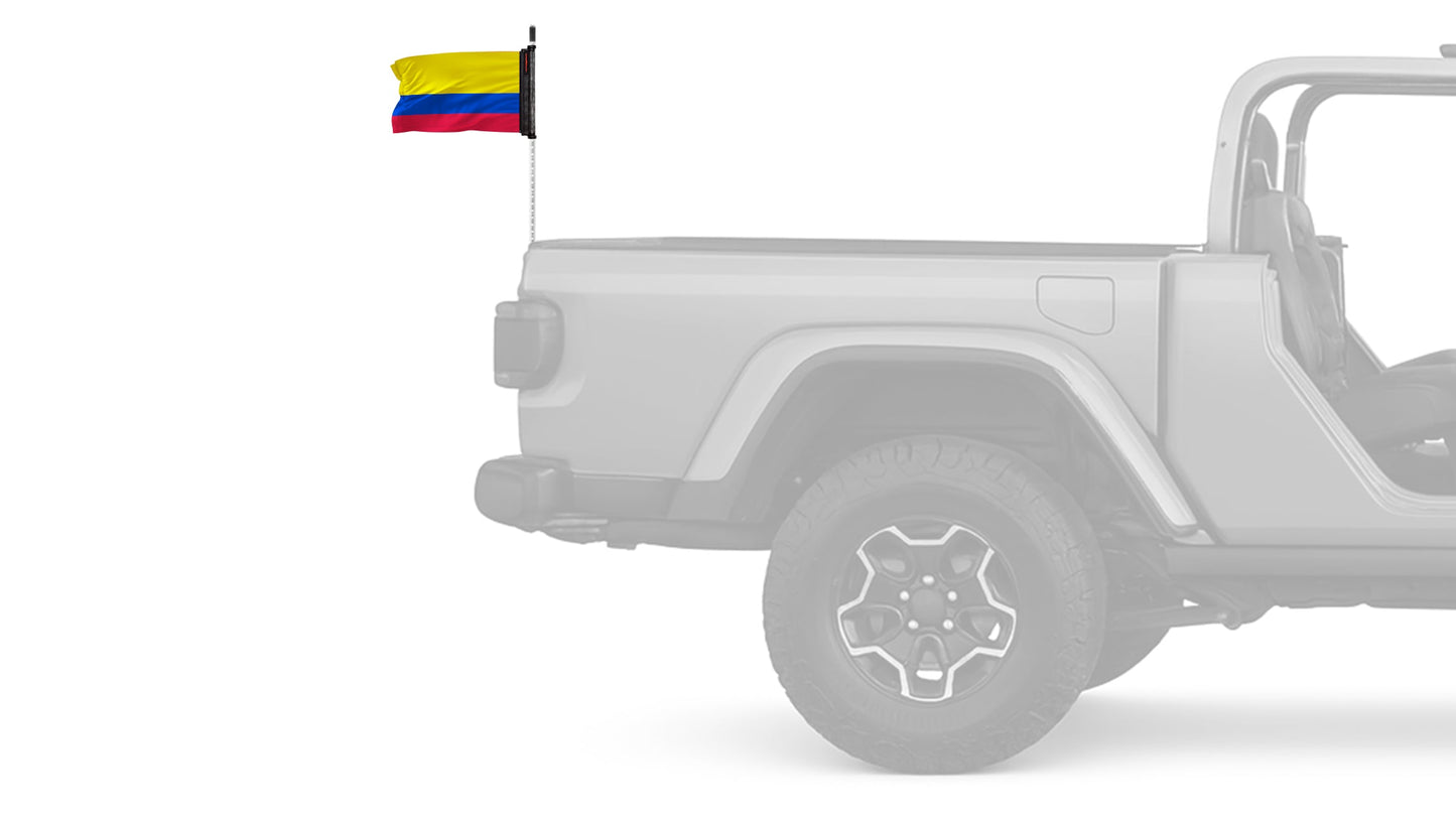 Colombia 12"x18" Forever Wave Flag for Jeep Wrangler LJ 2003-2006