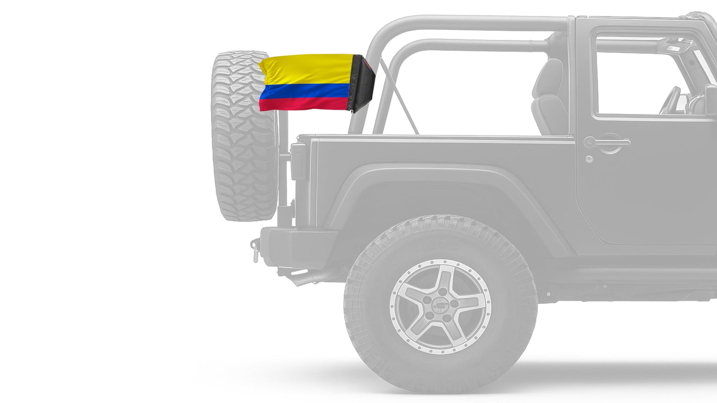 Colombia 12"x18" Forever Wave Flag for Jeep Wrangler LJ 2003-2006