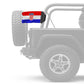 Croatia 12"x18" Forever Wave Flag for Jeep Wrangler JKU 4-Door 2007-2018