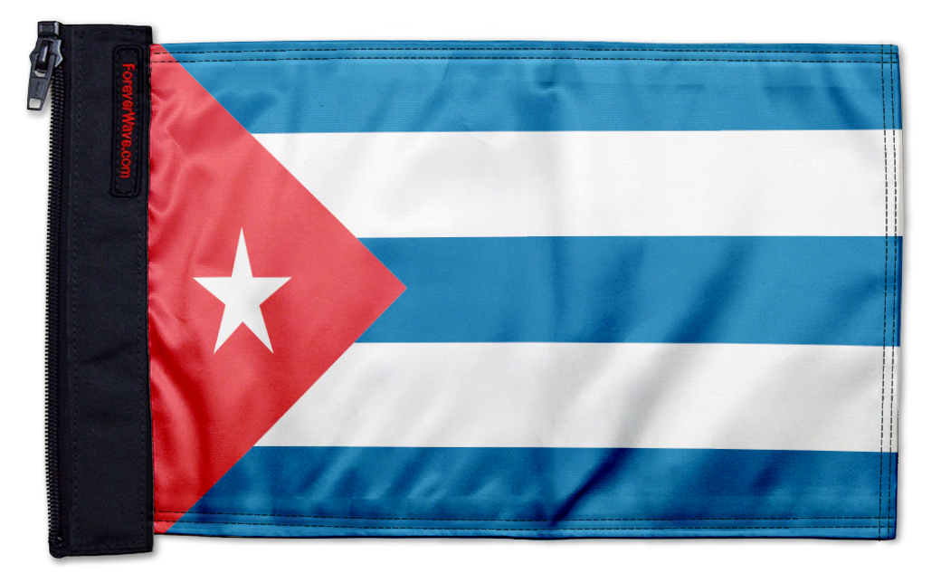 Cuba 12"x18" Forever Wave Flag for Boats